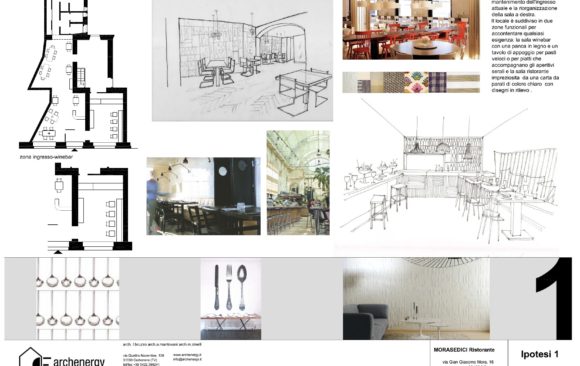 Ipotesi di progetto ristorante a MILANO
